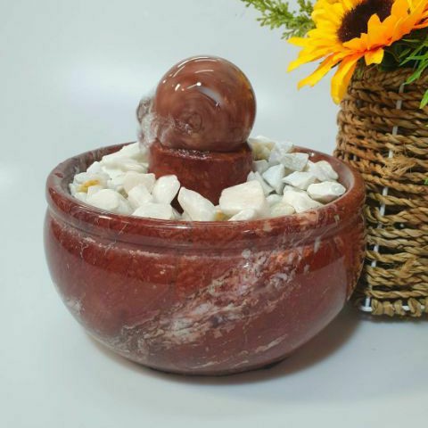 หินหมุนเสริมฮวงจุ้ย( ขนาดกะทัดรัด อ่าง15cm ลูกหินหมุน4cm) - รูปที่ 2