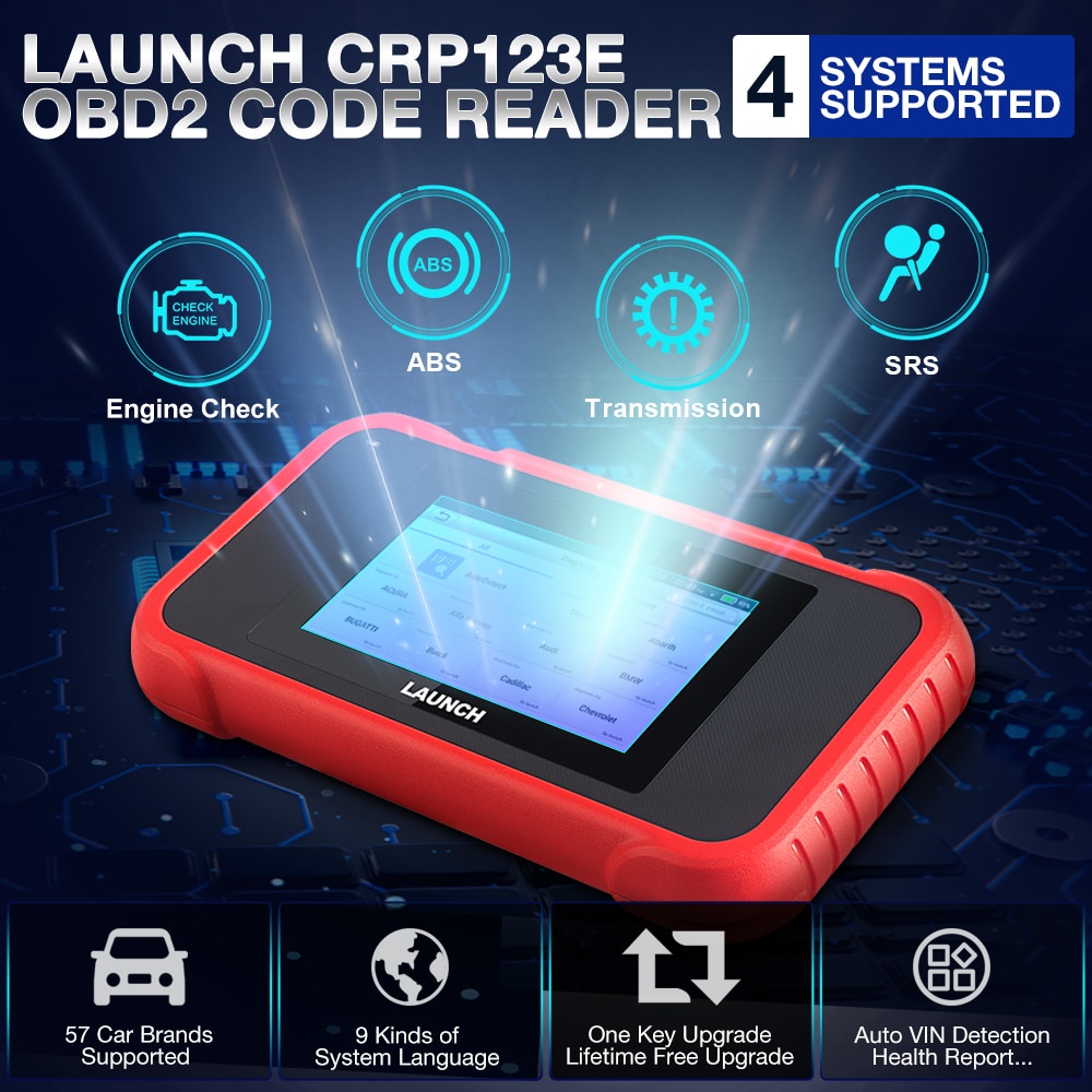 LAUNCH CRP123E OBD2 4 ระบบ ENG ABS SRS Transmission เครื่องอ่านรหัส OBDII CRP 123E เครื่องสแกนเนอร์เ