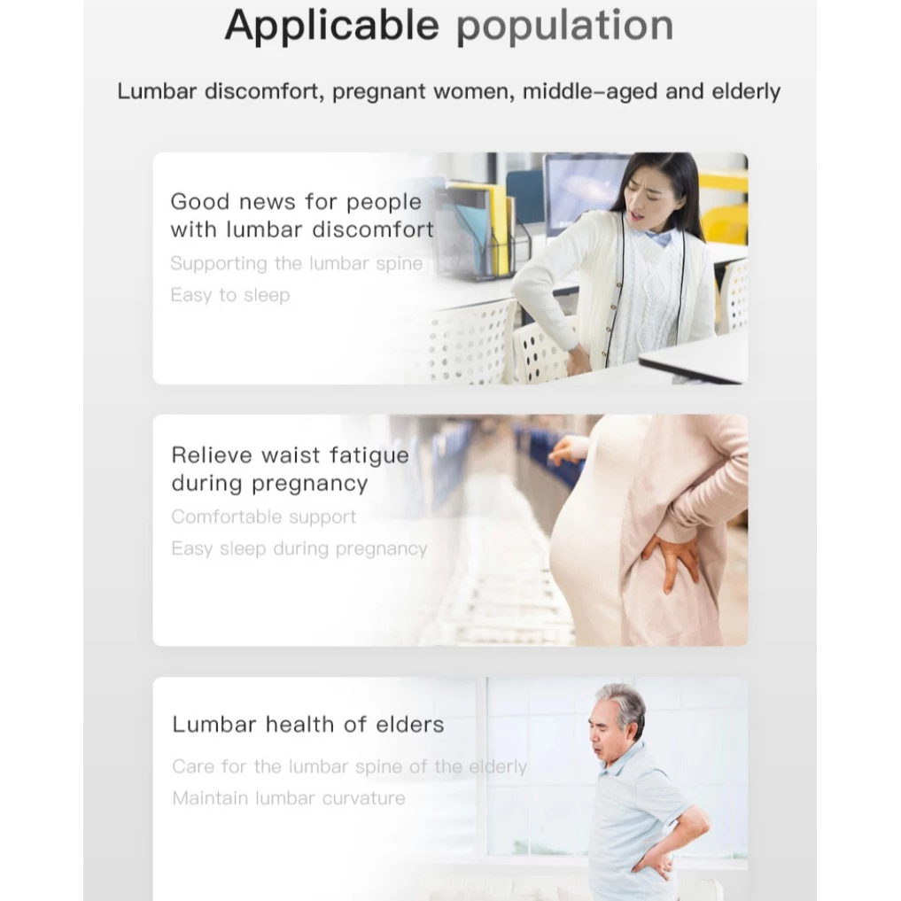 DUDEE หมอนรองหลังเมมโมรี่โฟม  Back Support Sleeping Cushion thumbnail 3