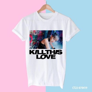 เสื้อยืดคอกลมเสื้อยืด พิมพ์ลาย MV KILL THIS LOVE Jisoo Jennie Rose and Lisa 2 สําหรับผู้ชายS-4XL