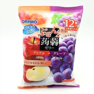 ORIHIRO Prunto Konnyaku Jelly  2 in 1 โอริฮิโร เยลลี่ ทำจากบุก  ผสมน้ำผลไม้แท้ 260g. 2 รส ใน 1 ถุง มี 4 แบบ