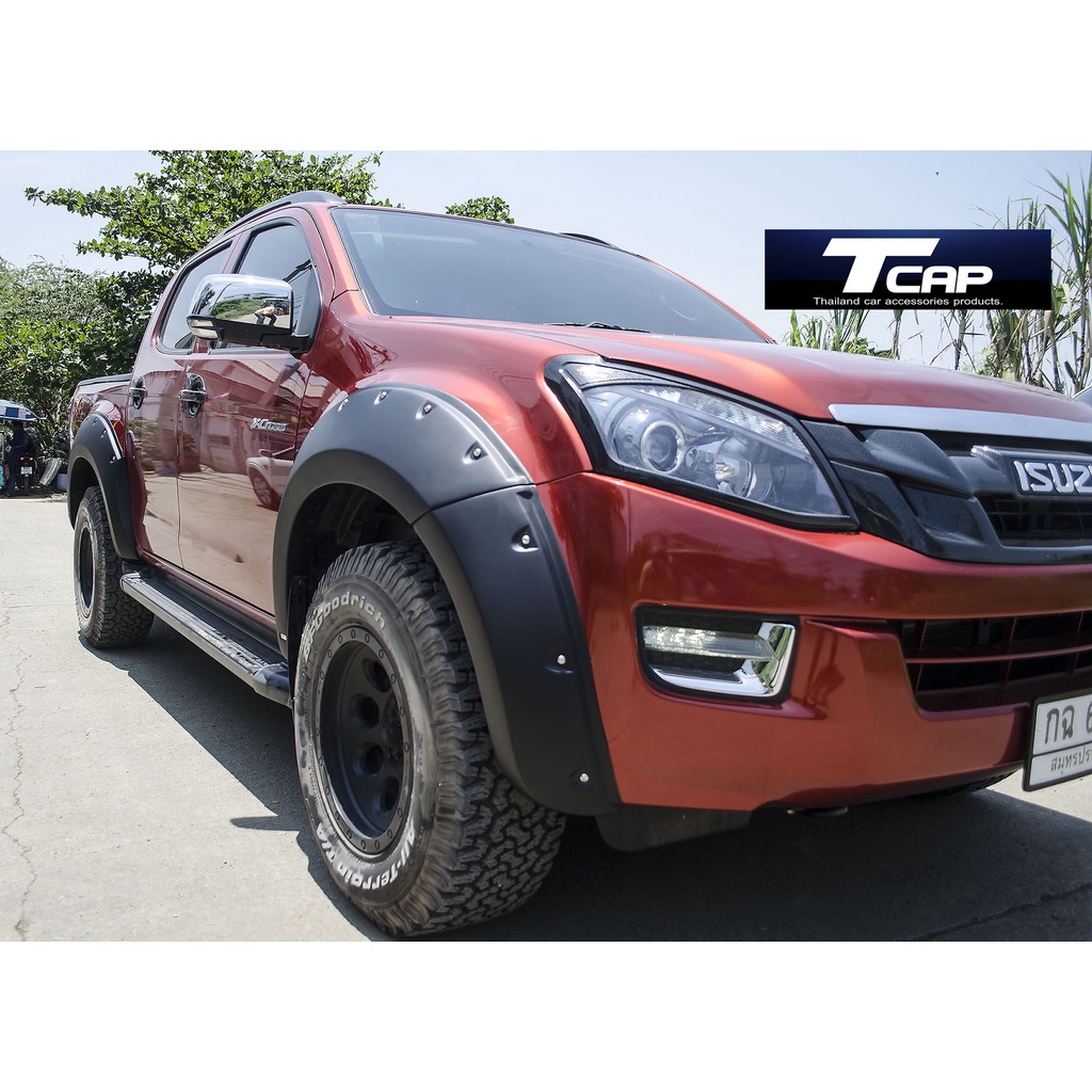 คิ้วโป่งเย็บ 9 นิ้ว D-MAX 2012-2015 4ประตู 4Drs. แคป CAB รถสูง โป่งล้อ ซุ้มล้อ ล้อยื่น ล้อล้น