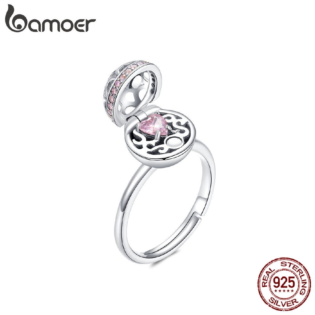 BAMOER 925 Silver Fashion Rings Deep Love SCR530