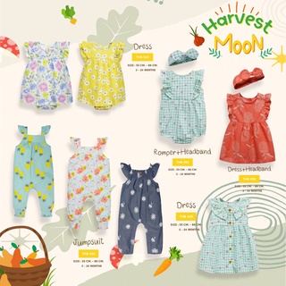 Bloomingcub New Collection "Harvest Moon" ชุดจัมสูทเด็กผู้หญิง ลายดอกไม้ ผ้าคอตตอน