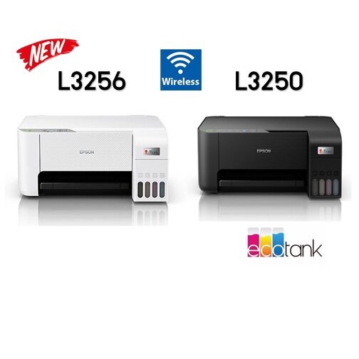 Epson EcoTank L3256/L3250 A4 Wi-Fi All-in-One Ink Tank Printer ปริ้นผ่านมือถือ(พร้อมหมึกพรีเมี่ยม)
