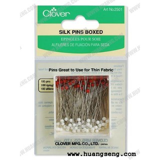 Cloverเข็มหมุดหัวแก้วSILK PINS ขนาด 0.5mm x 36mm (100ตัว)