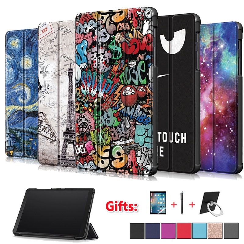Printed cover case for Samsung Galaxy Tab A 8.0 SM T290 T295 T297 2019 tab a 8 protective skin PU le