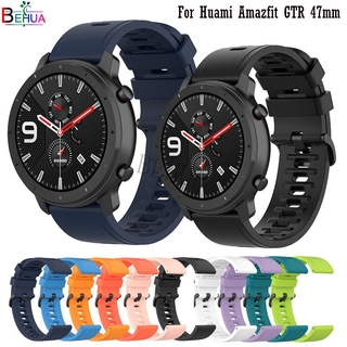 สายนาฬิกาข้อมือซิลิโคนสําหรับ Huami Amazfit Gtr 47 มม . / Gtr 2 / Gtr 2e Smart 22mm