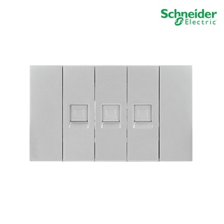 Schneider ชุดเต้ารับ LAN 3 ช่อง + ฝา 3 ช่อง สีเทา รุ่น AvatarOn A :M3T03_GY+ M3T1RJ5M_GY*3 สั่งซื้อได้ที่ร้าน PlugOn