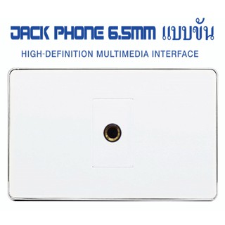 Wall Plate Jack Phone 6.5mm(ขัน)