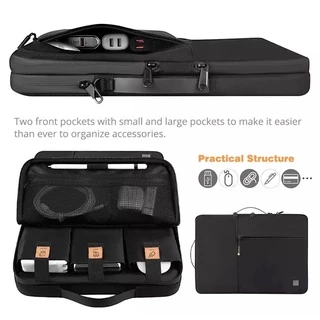 พร้อมส่งจากไทย WiWU Alpha Double Layer Sleeve กระเป๋าแล็ปท็อป ซองใส่โน๊ตบุ๊ค/Mac แบบพกพา ผ้ากันน้ำ ของแท้100%
