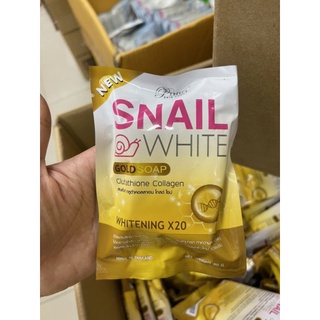 Snail White Gold Soap Glutathione Collagen Whitening x20 80g.