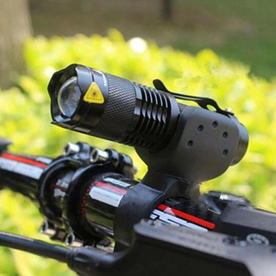 7w 3000LM 3 โหมด Q5 Led ไฟหน้าจักรยานไฟฉายกันน้ําซูมได้