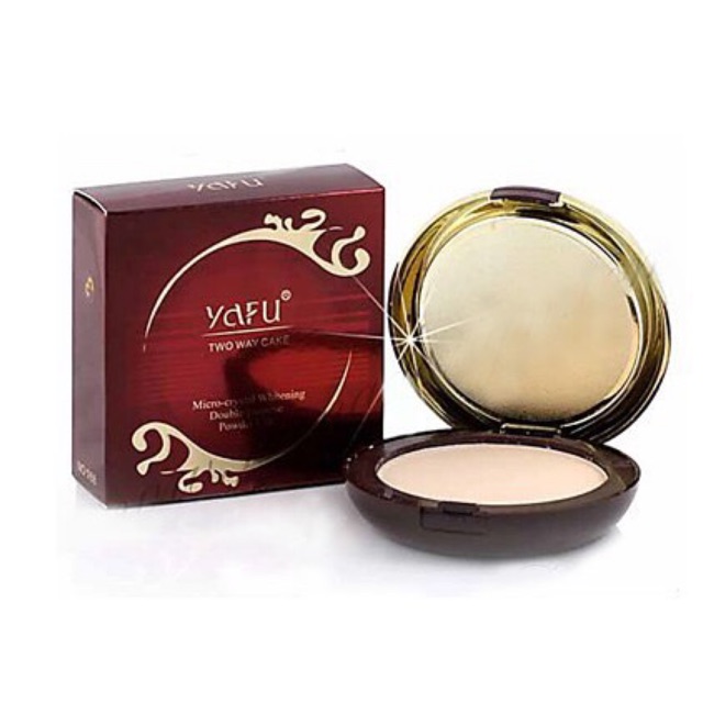 แป้งยาฟู YAFU Micro - crystal Whitening Double-purpose Powder Cake 2 ชั้น ตลับแดง