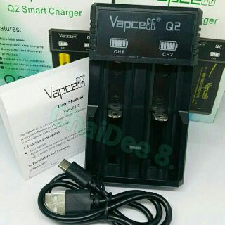 [Q2/1A] เครื่องชาร์จ Vapcell Q2 ชาร์จเร็ว [ 1แอมป์ ]