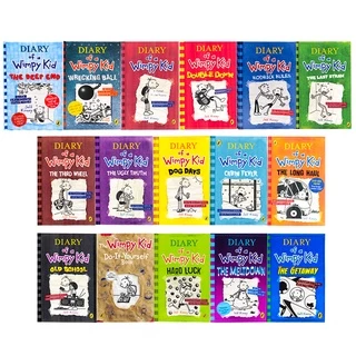 16 Books Diary of A Wimpy Kids English Reading Books หนังสือเด็กภาษาอังกฤษ หนังสือนิทานภาษาอังกฤษ หนังสือการ์ตูน