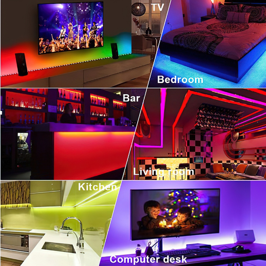 ไฟLEDแต่งห้อง ไฟRGB **รุ่นกันน้ำ** ไฟเส้นแต่งห้อง เปลี่ยนสีได้ ยาว5เมตร SMD 2835/5050 รีโมทเปลี่ยนสี ราคา ถูกที่สุด ดีลบีเคเค แกลเลอรีภาพที่ 7