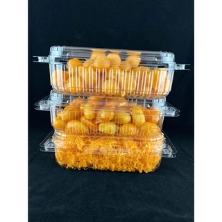 DD กล่องผลไม้PET ฝาล๊อค(50ใบ) ขนาด1000 กรัม/1500 กรัม กล่องใส่ทุเรียน องุ่น กล่องใส่ผัก