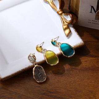 Fashion Jewelry Transparent Irregular Pendant Earrings For Women Girls BOHO Glass Crystal Resin Drop Earrings Brincos