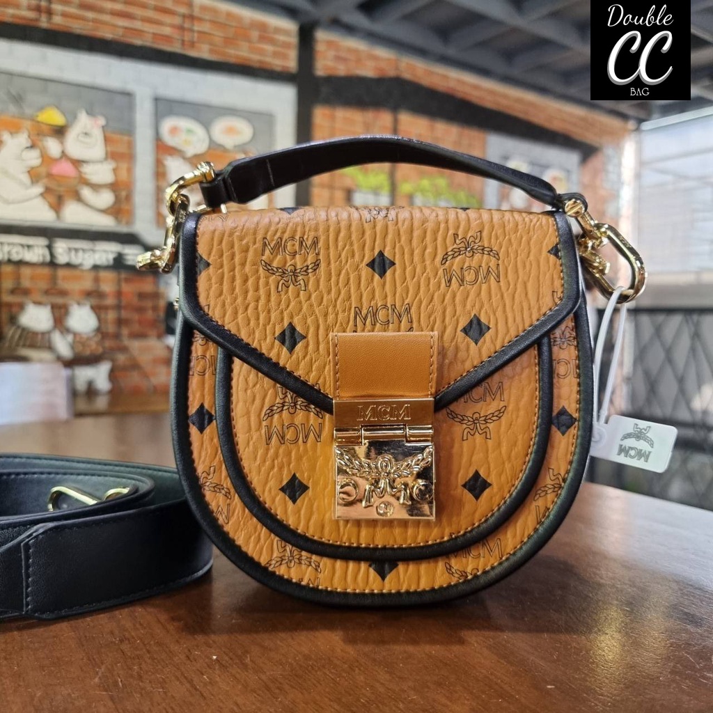 M C M MINI PATRICIA SHOULDER BAG IN VISETOS LEATHER BLOCK Shopee Thailand