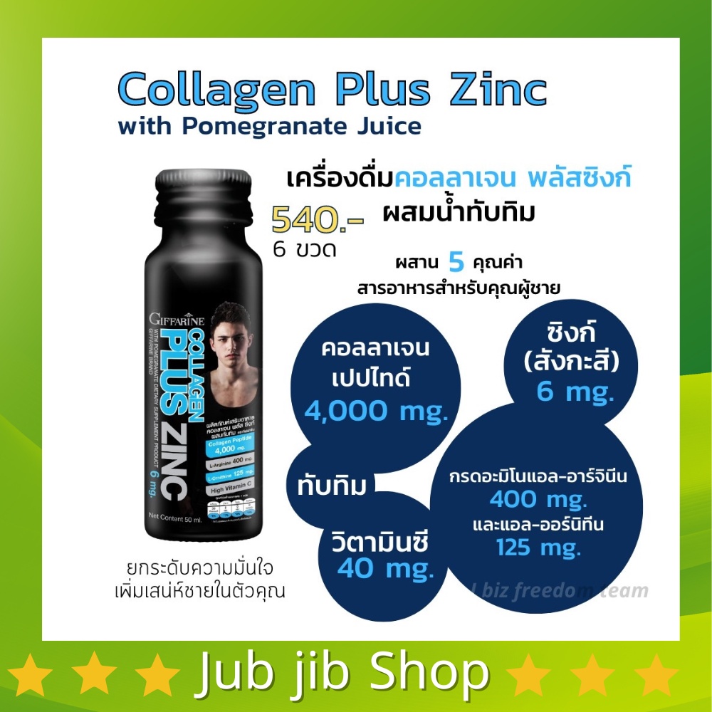 คอลลาเจนกิฟฟารีน คอลลาเจน พลัส ซิงก์ collagen Plus Zing คอลลาเจนผู้ชาย ฟิต เฟิร์ม ปึ๋งปั๋ง Collagen 