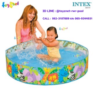 Intex สระขอบตั้งการ์ตูนลายสิงโตและผองเพื่อนในป่า 1.22x0.25 ม…