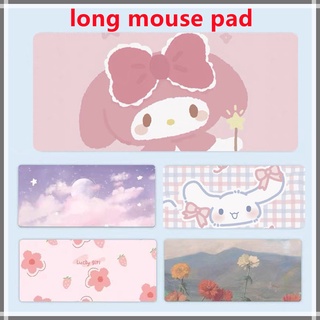 【My Melody &amp; Flower &amp; Cinnamoroll】แผ่นรองเม้าส์ 57x30x3 ซม. แผ่นรองเม้าส์ลายการ์ตูน small fresh Mouse Pad แผ่นรองเมาส์ ที่รองเมาส์