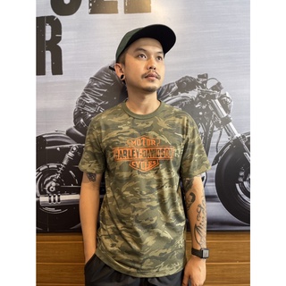 เสื้อยืดลิขสิทธิ์แท้ HARLEY-DAVIDSON Bar &amp; Shield Camo Tee