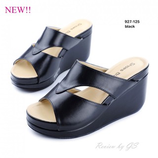 SHOES-DOODEE 	รองเท้าเตารีดสไตล์ลำลองแบบสวม งานหนังพียูเนื้อนิ่ม	927-125-BLK	[สีดำ]