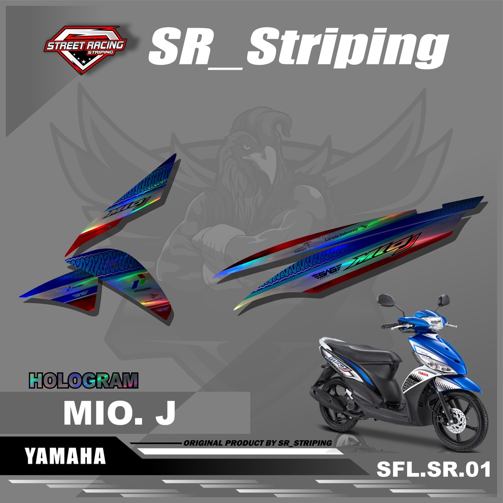 Mio J Striping / Mio J Variation / Mio J Sticker (Hologram) Mio J Motorcycle Striping Already Cut Ma