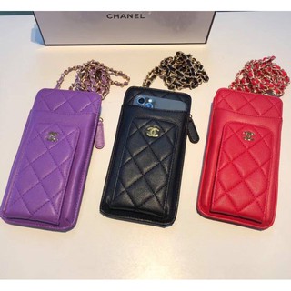 กระเป๋าสะพาย ชาเนล case phone หนังคาเวียร์