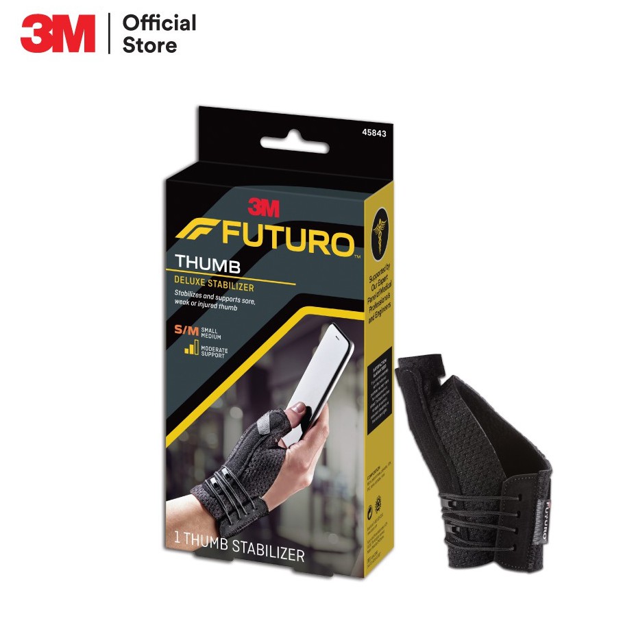 3M™ Futuro™ ฟูทูโร่ อุปกรณ์พยุงนิ้วหัวแม่มือ, รุ่นสีดำ, (ขนาดใหญ่-ใหญ่พิเศษ)