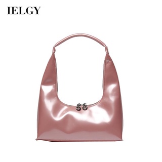 IELGY womens korean style solid color lightweight zipper shoulder bag