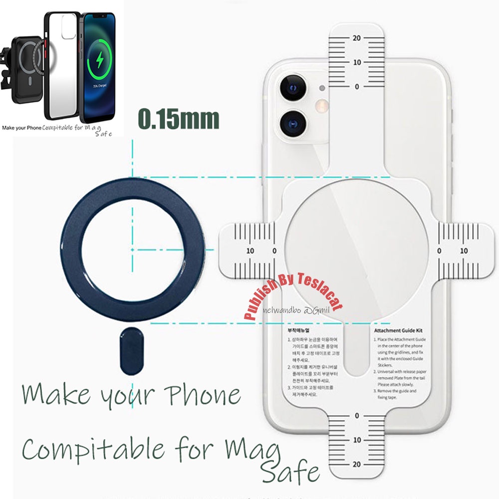 แผ่นสติกเกอร์แม่เหล็ก น้ําหนักเบา สําหรับชาร์จโทรศัพท์มือถือ Samsung