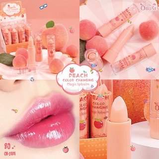 ลิปบาร์ม Obuse Peach color Changing Magic Lipbalm(OB-1434)