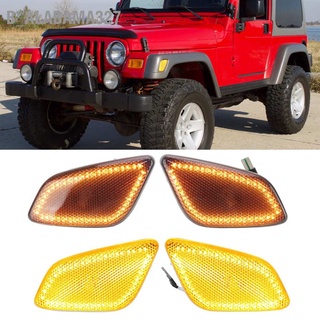 Alabama327 ไฟเลี้ยว Led สีเหลือง กันน้ํา แบบเปลี่ยน 55155628Ac สําหรับ Jeep Wrangler 1997‐2006