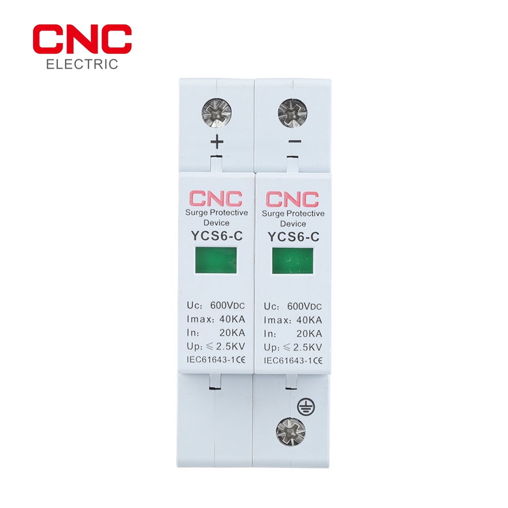 อุปกรณ์ป้องกันไฟกระชาก CNC YCS6-C DC 2P 600 800 1000VDC 20-40kA SPD