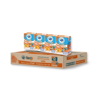 โฟร์โมสต์โอเมก้าโยเกิร์ตพร้อมดื่มยูเอชที รสส้ม 85มลx48กล่อง Foremost Omega Drinking Yogurt UHT Orange 85mlx48boxes