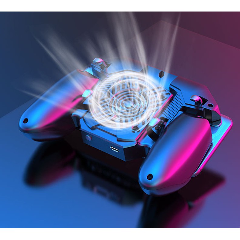 Memo DL88 Gamepad พัดลมระบายความร้อน 6 นิ้ว Cooler Handle Semiconductor จอย PUBG พร้อมปุ่มยิง 4 ตำแหน่ง (รวม VAT)