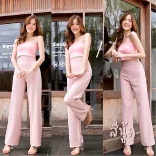 🍒ปังปัง99🍒กางเกงผ้าฮานาโกะ-ขาตรง-ซิปข้าง ไซส์S-2Xl🫧