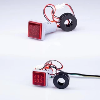 Voltmeter Ammeter 2in1 AC 50-500 V 0-100A LED Digital วัดแรงดันไฟฟ้า วัดกระแส VOLT AMP