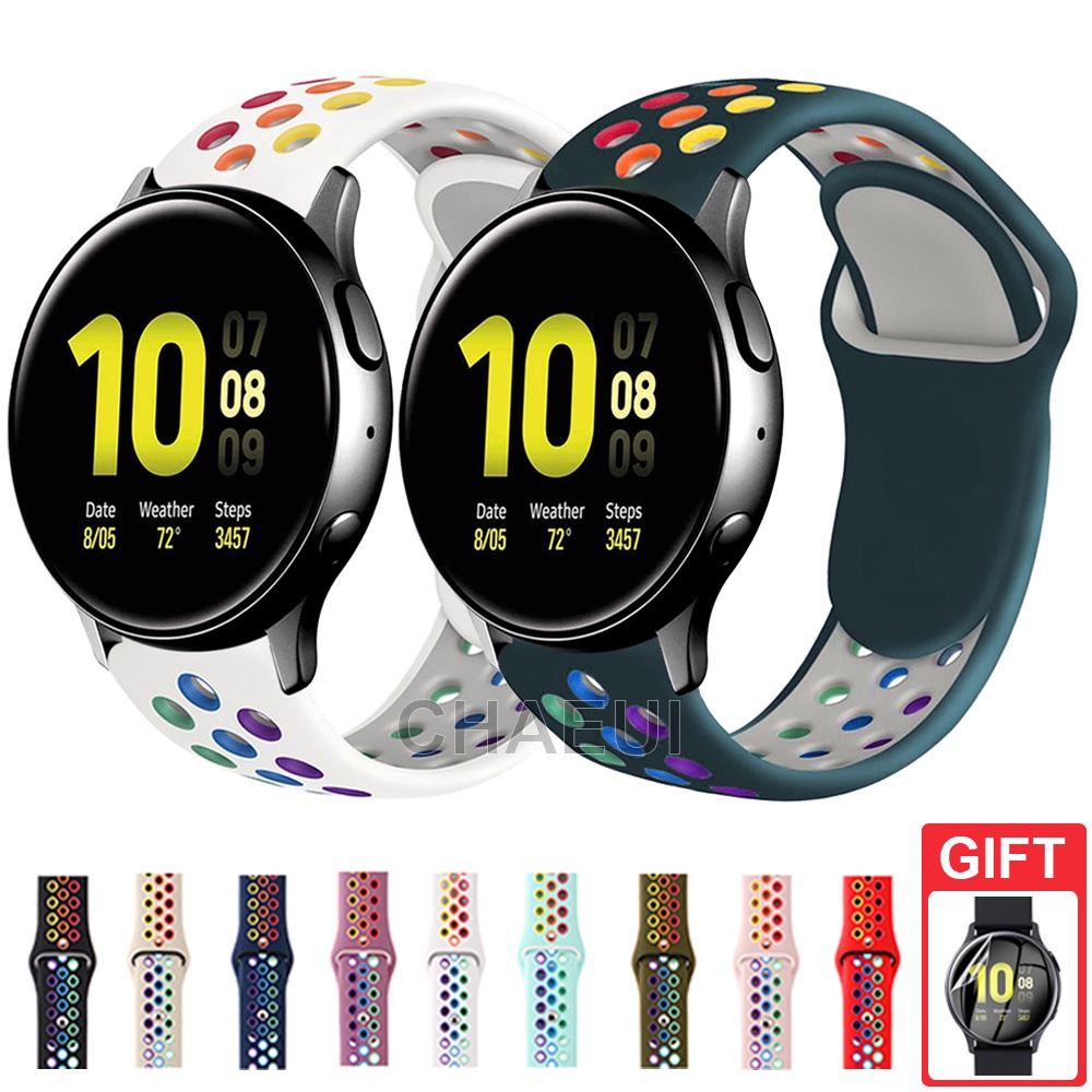สายนาฬิกาข้อมือซิลิโคน แบบเปลี่ยน สําหรับ Galaxy Watch Active 2 40mm 44mm