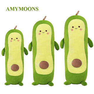 Amymoons หมอนตุ๊กตานุ่ม รูปการ์ตูนอะโวคาโด ผลไม้ สีเขียว 2 แบบ 90 ซม. หรูหรา สําหรับตกแต่งบ้าน