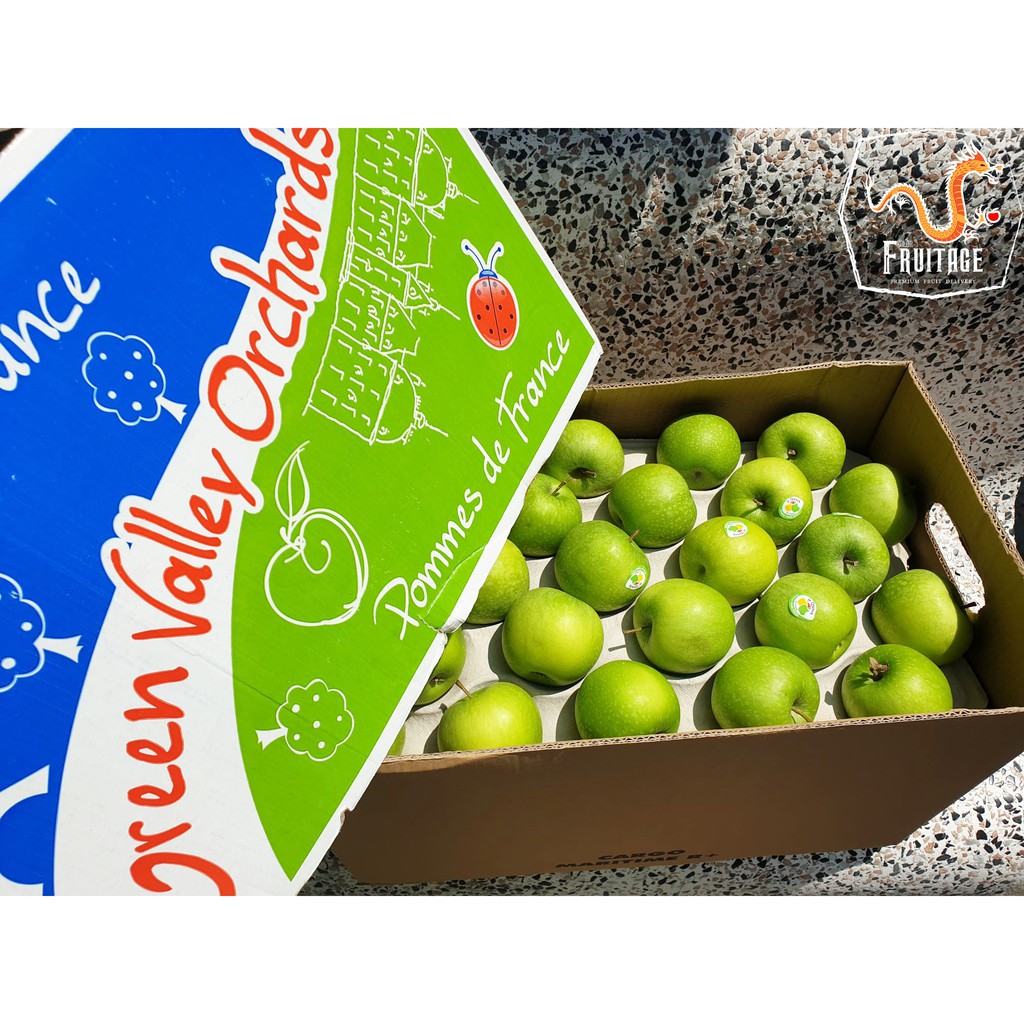 แอปเปิ้ลเขียว (18ลูก) ( FRANCE / USA / NZL ) ~ลดพิเศษ~ Green Apple กรอบ อร่อย! ผลไม้นอก ผลไม้สด นำเข้า Fruit Delivery