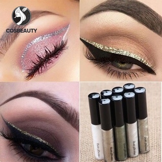 COSBEAUTY อายแชโดว์เหลว ทาตาติดดี ติดทน สุดดดแจ่ม ซิมเมอร์ ประกายสวยยย  Liquid Glitter Eyeshadow Pen Shiny Waterproof Long Lasting Eyeshadow