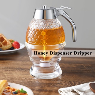 200ML Honey Drip Dispenser Transparent Honey Jar Squeeze Bottle Kitchen Juice Syrup Container Jar