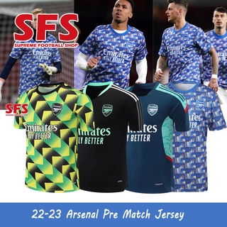 【 Sfs 】เสื้อยืดกีฬาแขนสั้น ลายทีมชาติฟุตบอล Arsenal Pre Match 21-22-23 คุณภาพสูง ไซซ์ S-2XL