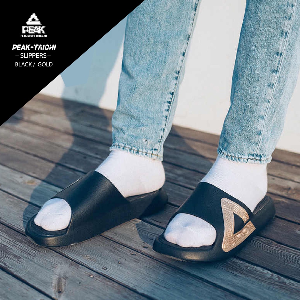 [Flashsale เฉพาะไซส์ 35-40] PEAK Taichi 1.0 Slipper รองเท้าแตะ ใส่หลังเล่นกีฬา เดินเล่น เพื่อสุขภาพเท้า E92038L EW11938L