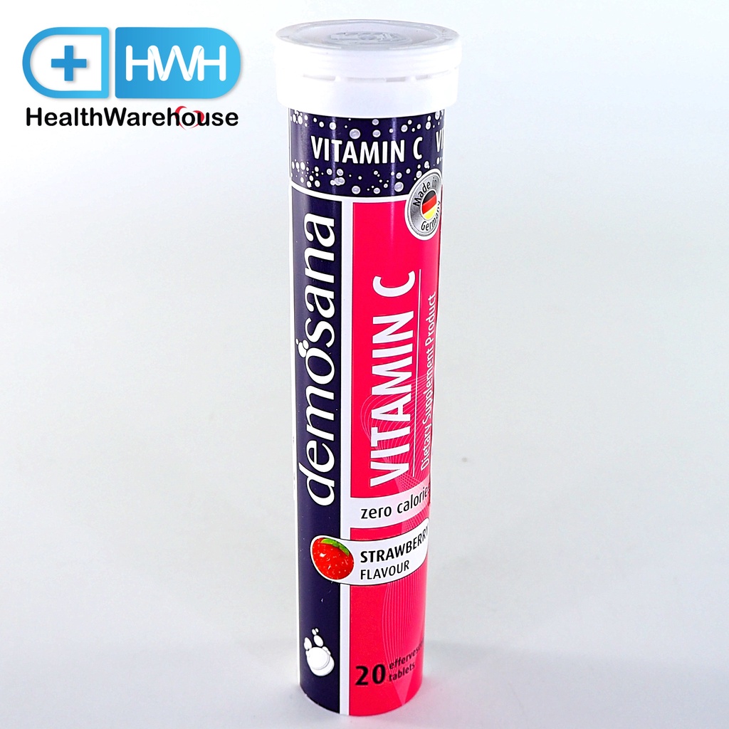 วิตามินซีเม็ดฟู่ กลิ่นสตรอเบอร์รี่ (ตราดีโมซานา) / Vitamin C Strawberry (Demosana)