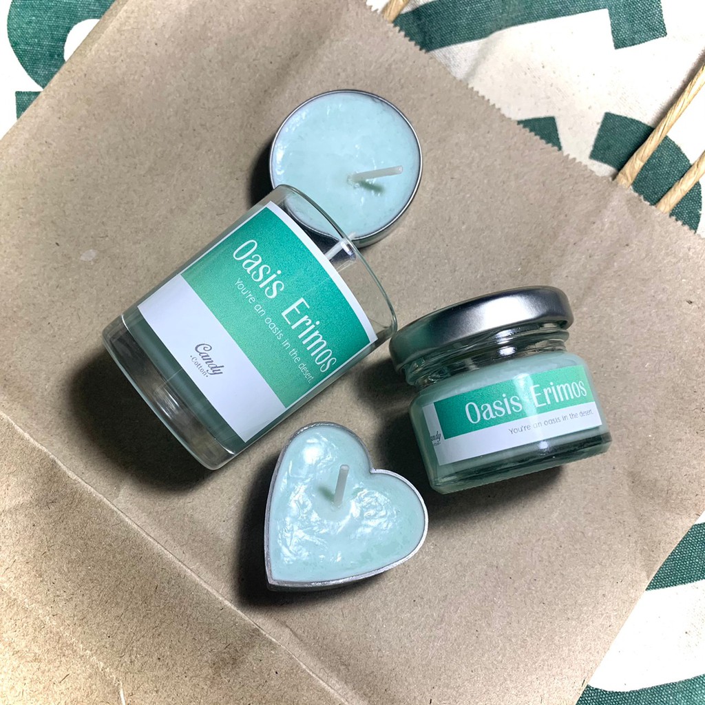 (สินค้าพร้อมส่ง)เทียนหอม กลิ่น โอเอซิส เอริมอส - Soy Candle Oasis Erimos เทียนหอมไขถั่วเหลือง ไล่ยุง และแมลงได้